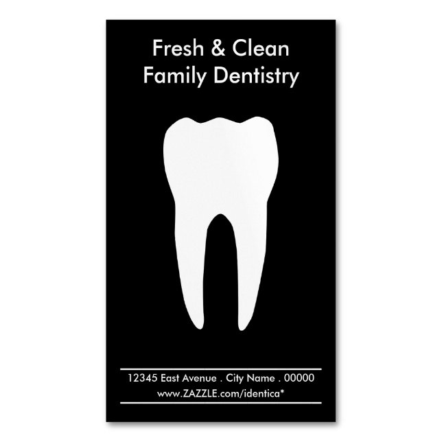 Dentistry Magnetic Business Card (Front Vertical)
