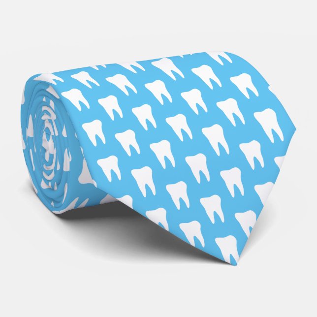 Dentistry neck tie for dentist or dental hygienist (Rolled)