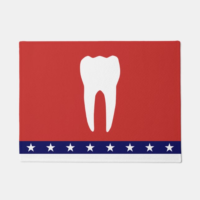 Dentistry Star Striped Doormat (Front)