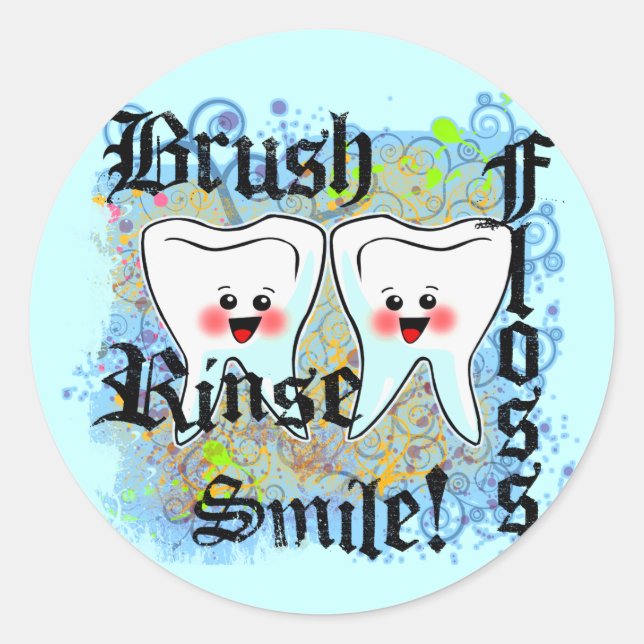 Dentists Dental Professionals Classic Round Sticker (Front)