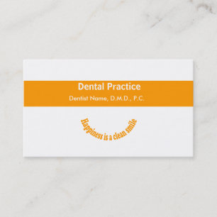 Dentists Modern Text Design Dental Appointment Card