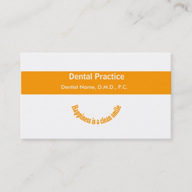 Dentists Modern Text Design Dental  Appointment Card (Front)