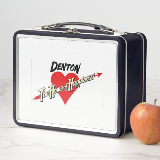 Denton Home of Happiness Metal Lunch Box