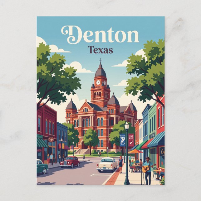 Denton, Texas Postcard (Front)