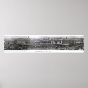 Denton, Texas - South Side of Square Early 1900's Poster