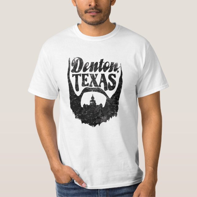 Denton, TX - Beard T-Shirt (Front)