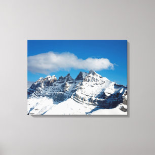 Dents du Midi Switzerland Holiday Card Canvas Print