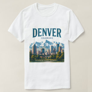 Denver Alpine City Views T-Shirt
