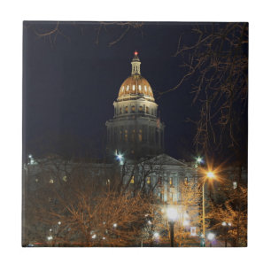 Denver At Night 1 Tile