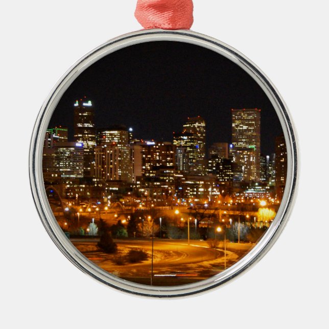 Denver at night metal tree decoration (Front)