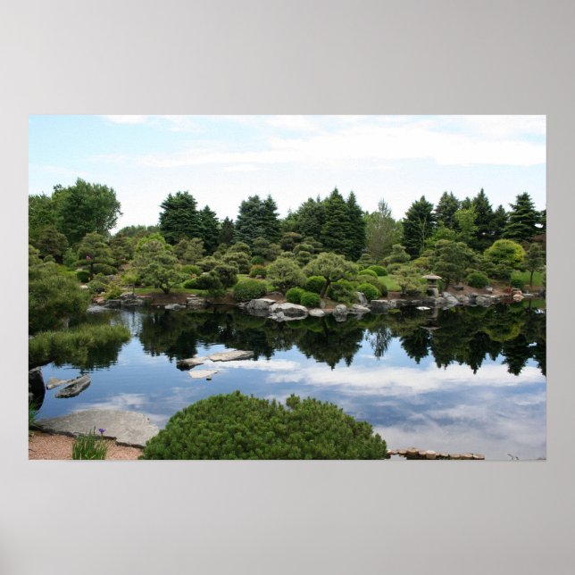 Denver Botanical Gardens pond Poster (Front)