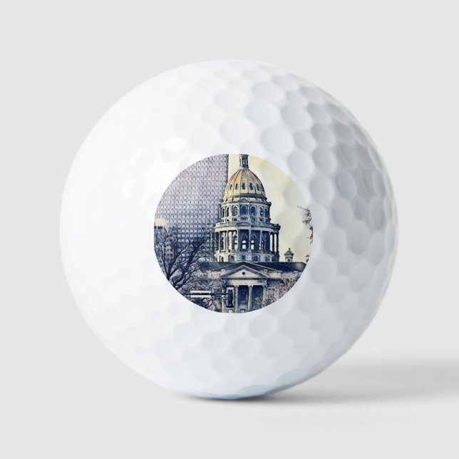 Denver capitol building golf balls (Front)