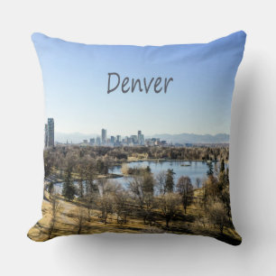 Denver City and Mountains Colorado Cushion