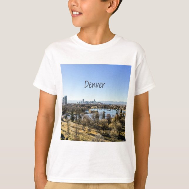 Denver City and Mountains Colorado T-Shirt (Front)