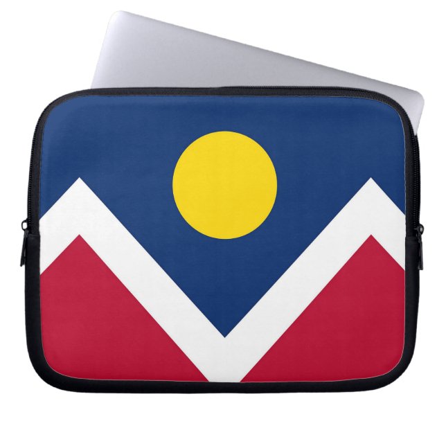 Denver City, Colorado State Flag Laptop Sleeve (Front)