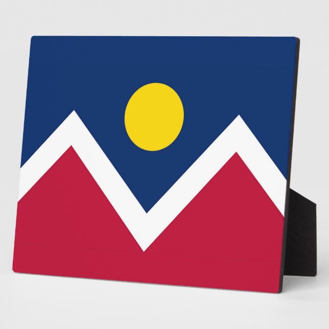 Denver City Flag, Colorado State Plaque (Side)