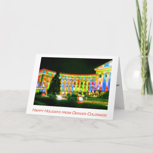 Denver, CO, City and County Bldg, Happy Holidays Holiday Card (Front)