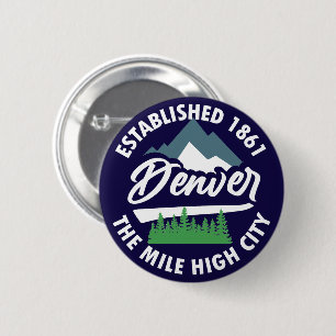 Denver,Colorado 6 Cm Round Badge