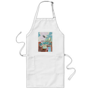 Denver Colorado Cartoon travel poster. Long Apron