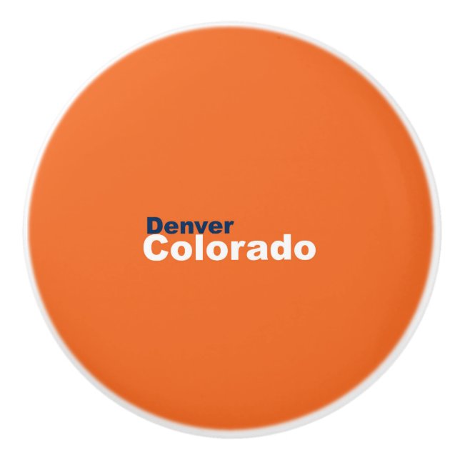 Denver, Colorado Ceramic Knob (Front)