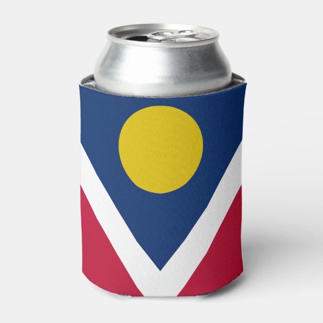 Denver (Colorado) city flag Can Cooler (Can Front)