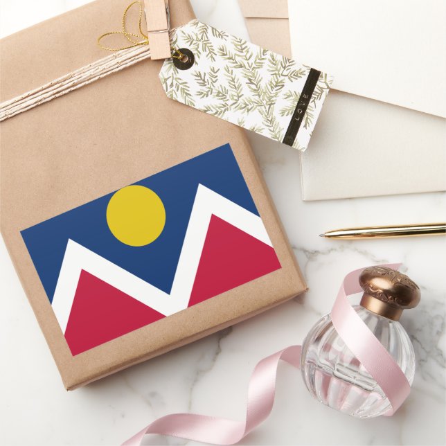 Denver (Colorado) City flag Rectangular Sticker (Gifting)
