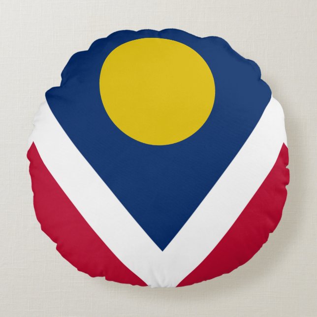 Denver (Colorado) City flag Round Cushion (Front)