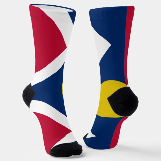 Denver (Colorado) city flag   Socks (Angled)