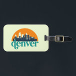 Denver Colorado City Skyline Retro Cityscape Art Luggage Tag<br><div class="desc">Vintage and retro city design with beautiful skyline, tourist attraction and cityscape art. Cool skyscraper and building silhouette illustration merchandise for tourist and traveller. Perfect as souvenir to bring back home when travelling. Save the memory of your travel and vacation with family and friends. Background colour can be customised to...</div>