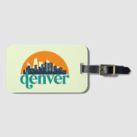 Denver Colorado City Skyline Retro Cityscape Art