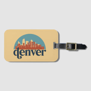 Denver Colorado City Skyline Vintage Cityscape Luggage Tag