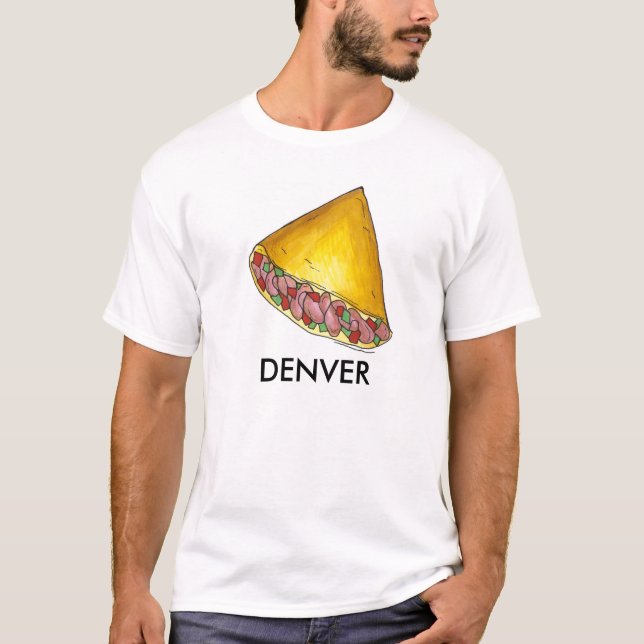 Denver Colorado CO Egg Omelette Omelette Breakfast T-Shirt (Front)
