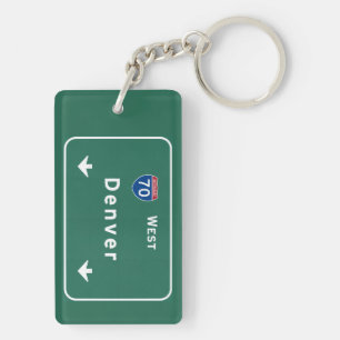 Denver Colorado co Interstate Highway Freeway : Key Ring