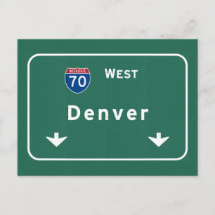Denver Colorado co Interstate Highway Freeway : Postcard