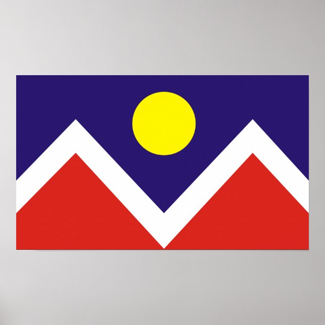 Denver, Colorado Flag Poster (Front)