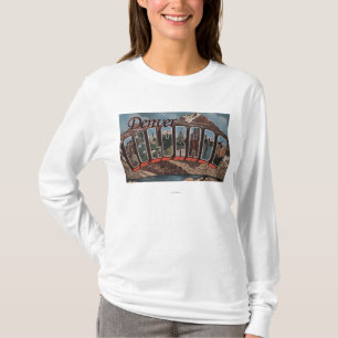 Denver, Colorado - Large Letter Scenes T-Shirt