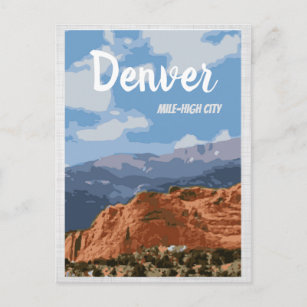 Denver  Colorado Mile-High City Postcard