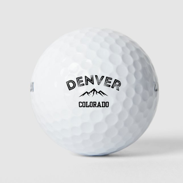 Denver Colorado Mountains  Golf Balls (Front)