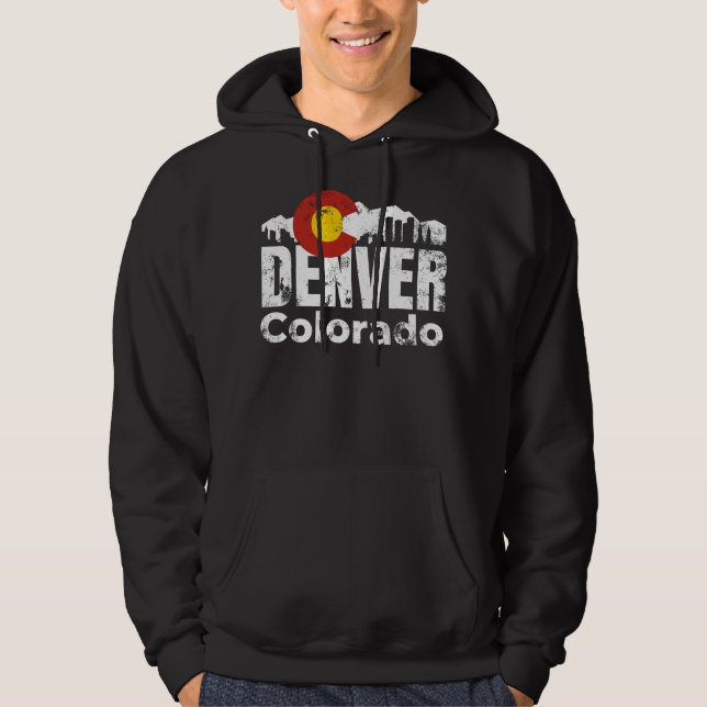 Denver Colorado Mountains  Hoodie (Front)