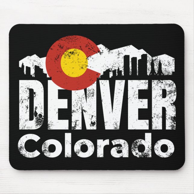 Denver Colorado Mountains Mouse Pad (Front)
