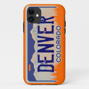 Denver Colorado orange blue license iphone 5 case