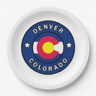 Denver Colorado Paper Plate