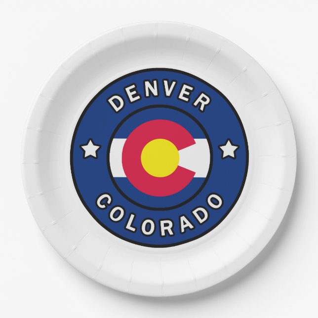 Denver Colorado Paper Plate (Front)