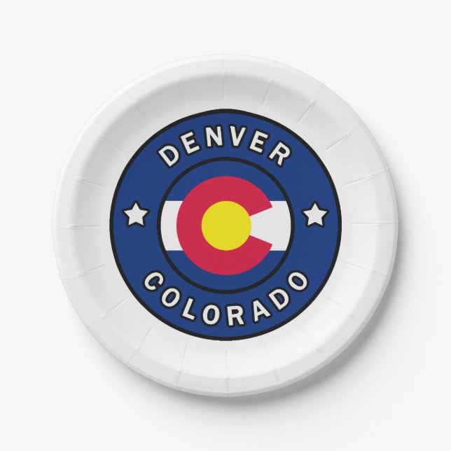 Denver Colorado Paper Plate (Front)