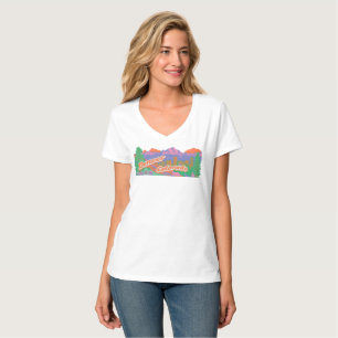 Denver Colorado Retro Vintage Travel Poster — Rock T-Shirt