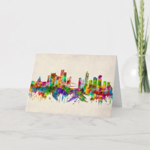 Denver Colorado Skyline Holiday Card