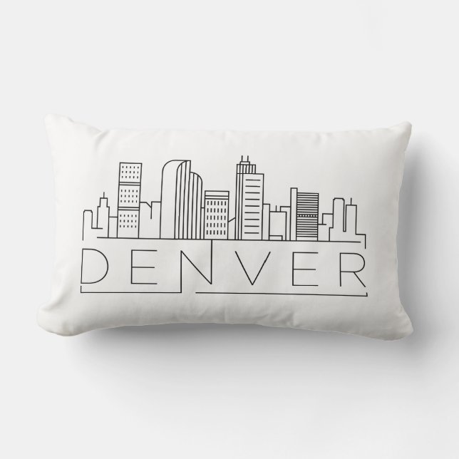 Denver, Colorado Skyline Lumbar Cushion (Front)