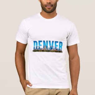 Denver Colorado Skyline Mountain Travel Memories T-Shirt
