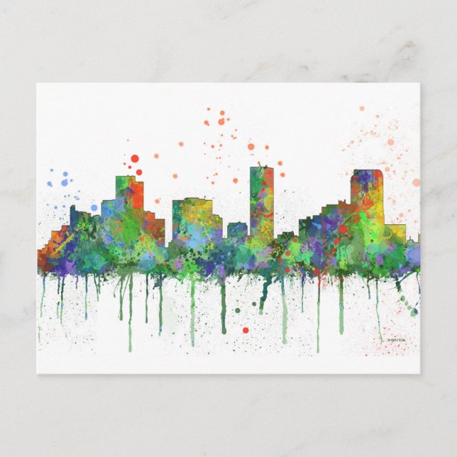DENVER, COLORADO SKYLINE POSTCARD (Front)