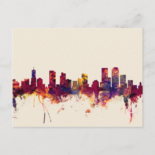 Denver Colorado Skyline Postcard (Front)